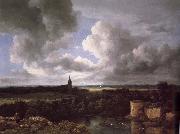 Jacob van Ruisdael Extensive Landscape with a Ruined oil on canvas